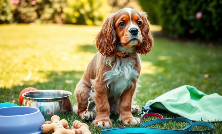 brown, friendly English Cocker Spaniel