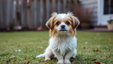 Pekingese Weiner Dog Mix on grass